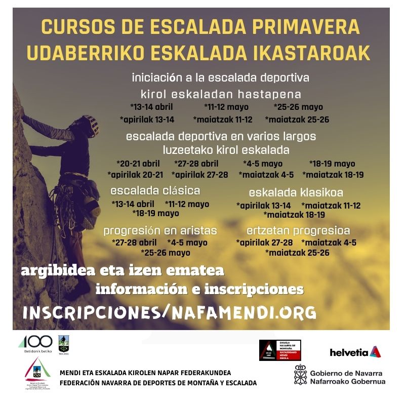 CURSOS ESCALADA PRIMAVERA 2024
